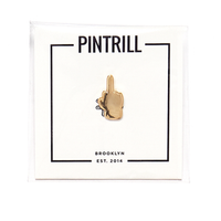 Gold Middle Finger Pin